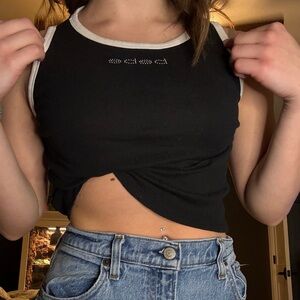 Y2K bebe Black Crop Top
